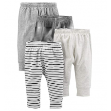 Carter's Kit de Calça Masculina Cinza Listrado Simple Joys (Contém 4)